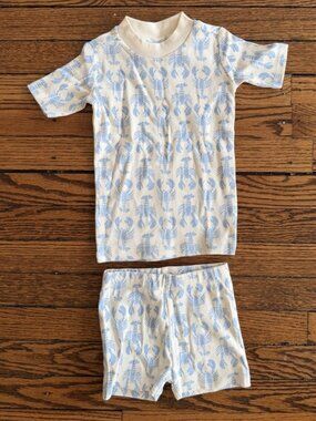 Lewis Blue Print Organic Cotton Pajama Set